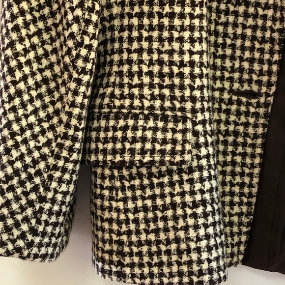 Vintage Max Mara Wool Hounds Tooth Jacket 14 - Picture 8 of 8